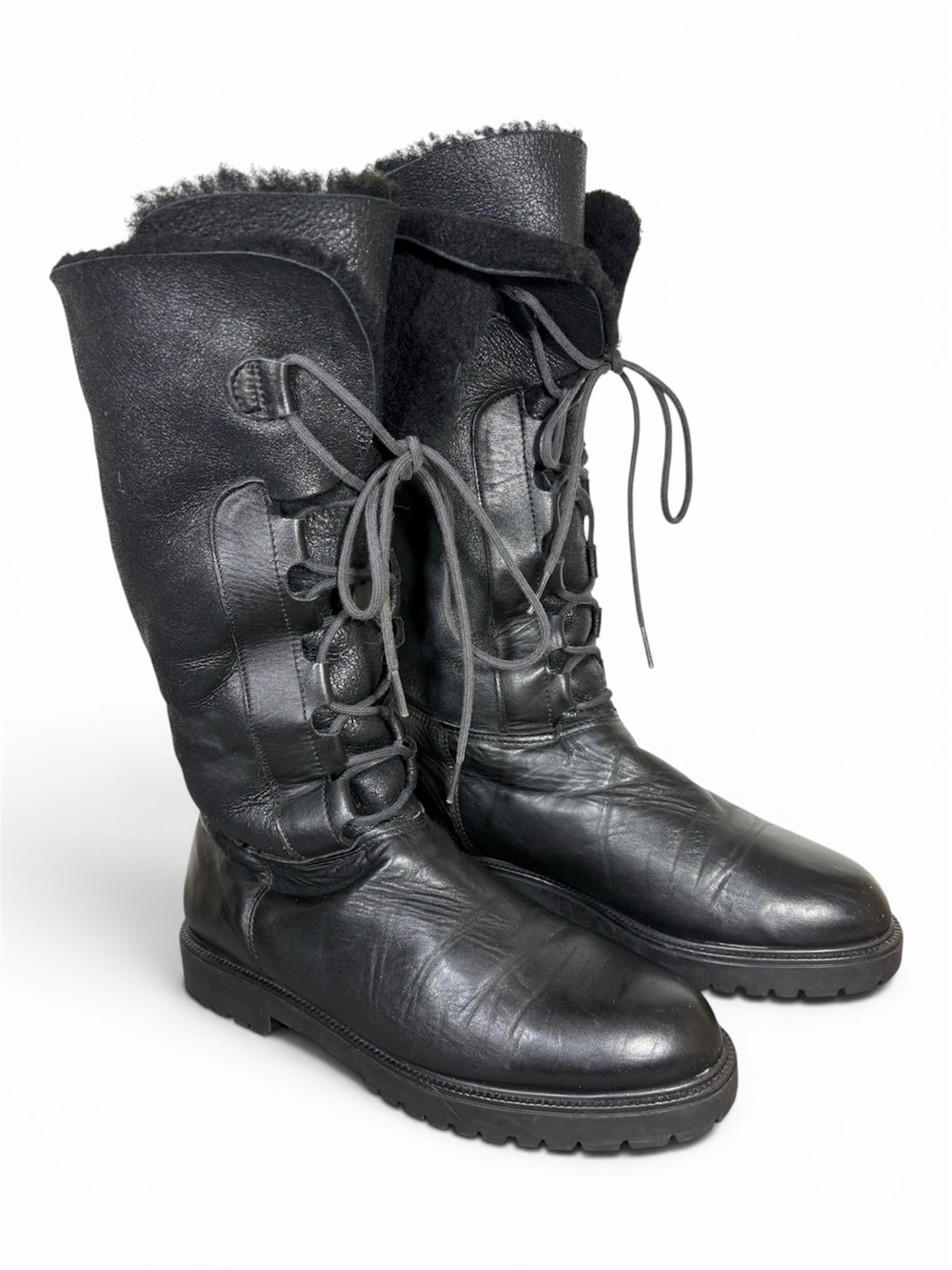 Santana Canada Black Lace-Up Women's Boots- woman’s 9